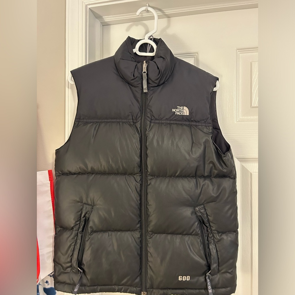 North Face black puffer vest, boys size Large (I wore as a women’s small)